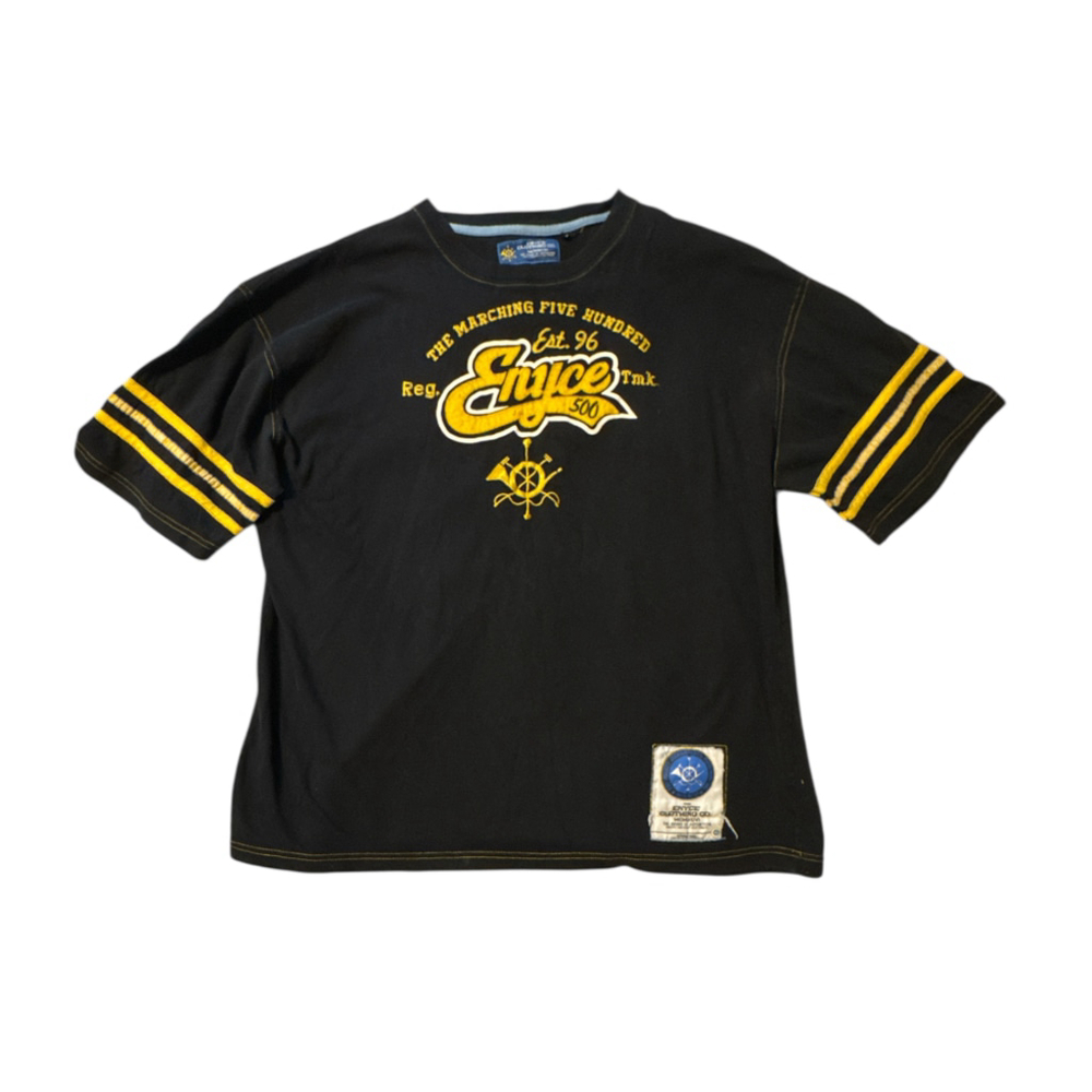 Enyce T-Shirt Size 2X Black and Yellow Y2k 2000s